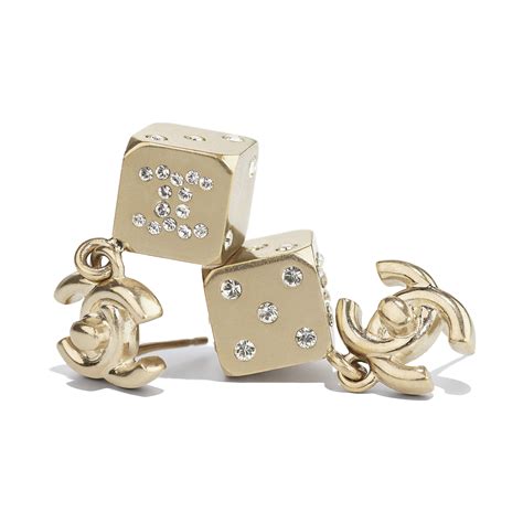 chanel earrings metal & diamantes|Chanel earring uk price.